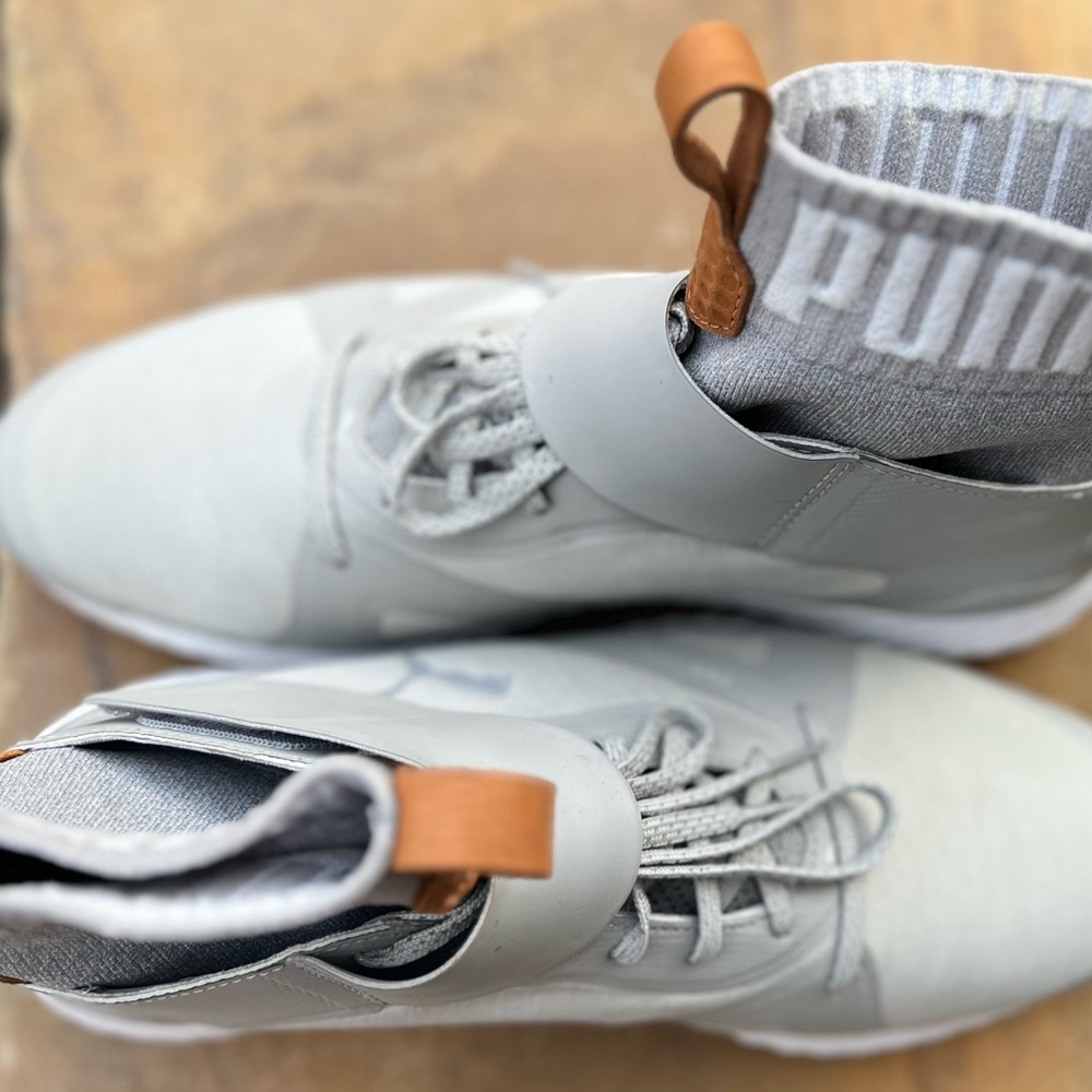 PUMA IGNITE PWRADAPT HI-TOP GOLF SHOES GREY/SILVER